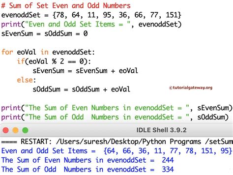 Python program to find the sum of all even and odd.